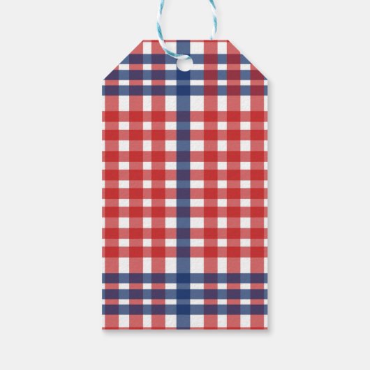 Rood, wit en blauw cadeaulabel (Achterkant)