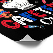 Rood wit en blauw cafetaria bemanning cafetaria we poster (Hoek)