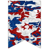 Rood, wit en blauw Camo op 4 juli Glitter Vlaggetjes (Eerste vlag)