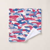 Rood wit en blauw Camouflage Bad Handdoek (Wasdoekje)