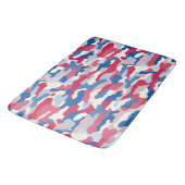 Rood wit en blauw Camouflage Badmat (Gekanteld)