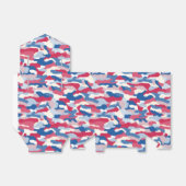 Rood wit en blauw Camouflage Bedankdoosjes (Uitgevouwen)