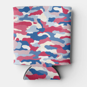 Rood wit en blauw Camouflage Blikjeskoeler