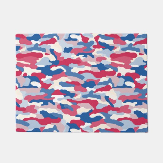 Rood wit en blauw Camouflage Deurmat (Voorkant)