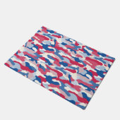 Rood wit en blauw Camouflage Deurmat (Schuin)
