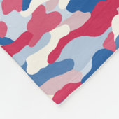 Rood wit en blauw Camouflage Fleece Deken (Hoek)