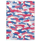 Rood wit en blauw Camouflage Klembord (Achterkant)