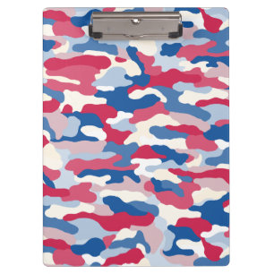 Rood wit en blauw Camouflage Klembord