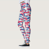 Rood wit en blauw Camouflage Leggings (Links)