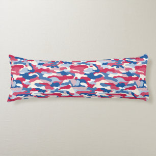 Rood wit en blauw Camouflage Lichaamskussen