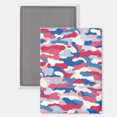 Rood wit en blauw Camouflage Magneet (Voorkant / Achterkant)