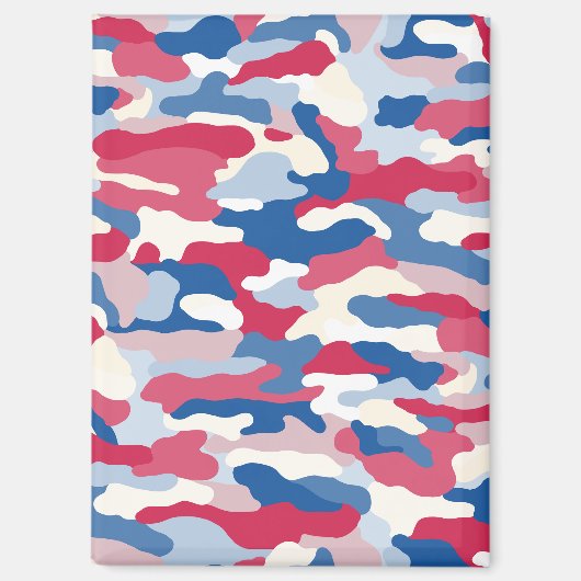 Rood wit en blauw Camouflage Magneet (Voorkant)
