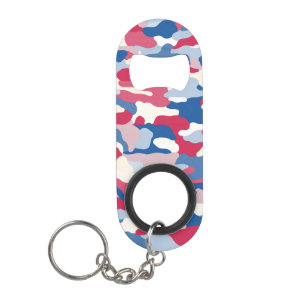 Rood wit en blauw Camouflage Mini Flessenopener