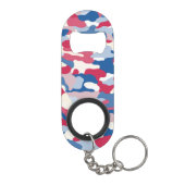 Rood wit en blauw Camouflage Mini Flessenopener (Achterkant)