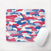 Rood wit en blauw Camouflage Muismat (Met muis)
