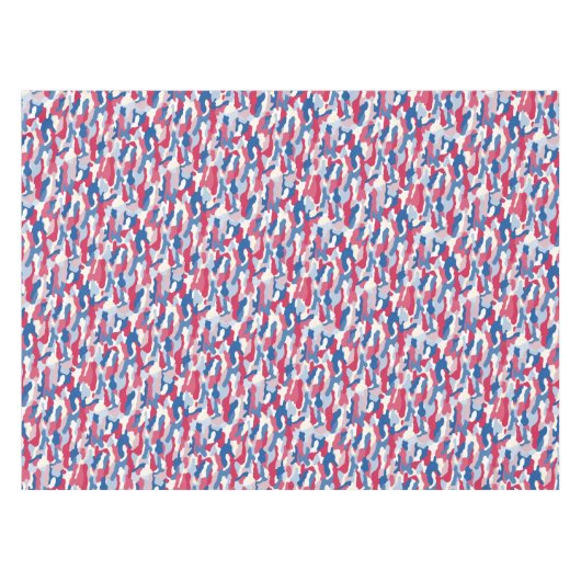 Rood, wit en blauw camouflage patriottisch tafelkleed (Voorkant (Horizontaal))