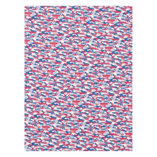 Rood, wit en blauw camouflage patriottisch tafelkleed (Voorkant)