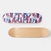 Rood wit en blauw Camouflage Persoonlijk Skateboard (Horizontaal)