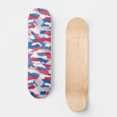 Rood wit en blauw Camouflage Persoonlijk Skateboard (Voorkant)