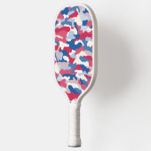 Rood wit en blauw Camouflage Pickleball Paddle (Links)