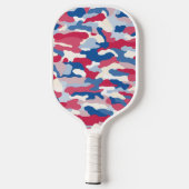 Rood wit en blauw Camouflage Pickleball Paddle (Achterkant)