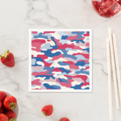 Rood wit en blauw Camouflage Servet (Insitu)
