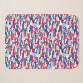 Rood wit en blauw Camouflage Sherpa Deken (Voorkant (horizontaal))