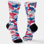 Rood wit en blauw Camouflage Sokken (Gebogen)