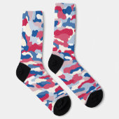 Rood wit en blauw Camouflage Sokken (Rechts)