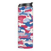 Rood wit en blauw Camouflage Thermosbeker (Gedraaid links)