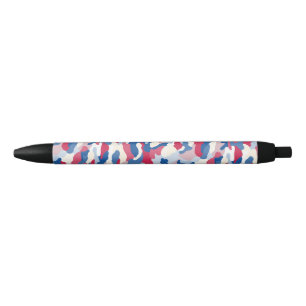 Rood wit en blauw Camouflage Zwarte Inkt Pen