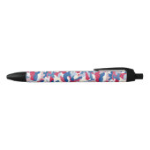 Rood wit en blauw Camouflage Zwarte Inkt Pen (Bovenkant)