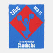 Rood wit en blauw Cheerleader Fleece Blanket Deken (Voorkant)