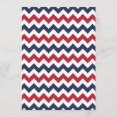 Rood, wit en blauw Chevron op 4 juli Kaart (Achterkant)