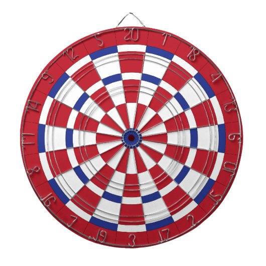 Rood wit en blauw dartboard dartbord (Voorkant)