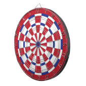 Rood wit en blauw dartboard dartbord (Voorkant Rechts)