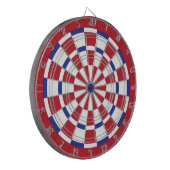 Rood wit en blauw dartboard dartbord (Voorkant Links)