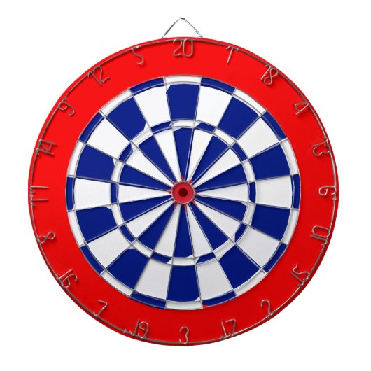 Rood wit en blauw dartbord (Voorkant)