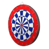 Rood wit en blauw dartbord (Voorkant Rechts)