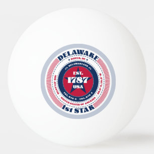 Rood, wit en blauw Delaware Circle Pingpongbal