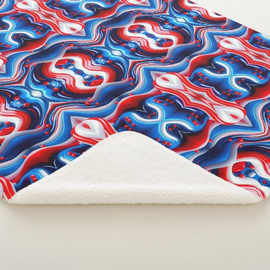 Rood Wit en Blauw Draaiend Deken (3/4)