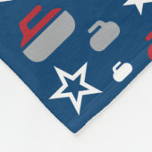 Rood, wit en blauw draaiende raketten fleece deken (Hoek)