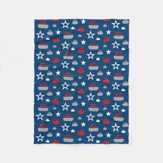 Rood, wit en blauw draaiende raketten fleece deken (Voorkant)