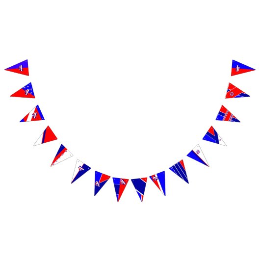 Rood wit en blauw driehoek Bunting Banner (Alle)