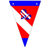 Rood wit en blauw driehoek Bunting Banner (Derde vlag)