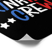 Rood wit en blauw Drink Crew Funny USA 4th of Poster (Hoek)