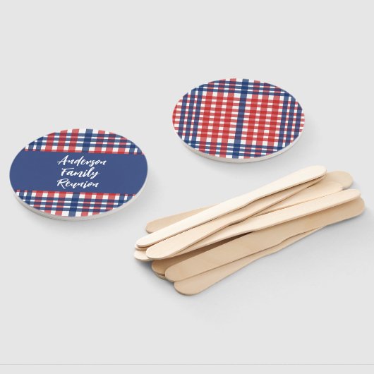 Rood, Wit en Blauw Familie Reünie Handwaaier (Niet-gemonteerd)