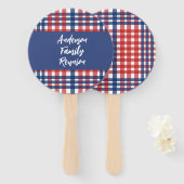 Rood, Wit en Blauw Familie Reünie Handwaaier (Voorkant en achterkant)