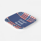 Rood, Wit en Blauw Familie Reünie Papieren Bordje (Gebogen)