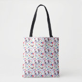 Rood, wit en blauw fiets tote bag (Voorkant)